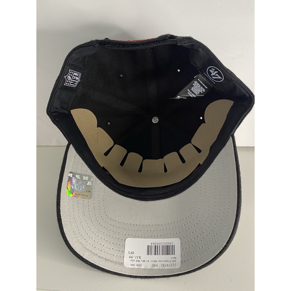 '47 Brand San Francisco 49ers Retro Style Snapback Black Curved Brim Hat New! - Picture 5 of 10